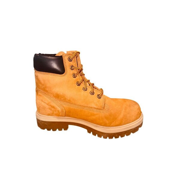 Timberland Pro Soft Toe Waterproof Work Boots Wheat Nubuck Leather Men 7 Utility - Picture 12 of 13